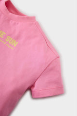 Baby Girl Crew Neck Printed Short Sleeve T-Shirt