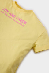 Baby Girl Crew Neck Printed Short Sleeve T-Shirt