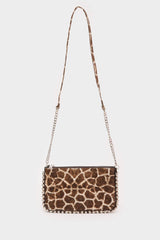 Suede Cross Bag With Women Staple Detail
