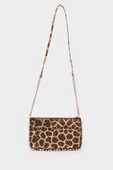 Suede Cross Bag With Women Staple Detail