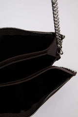 Suede Cross Bag With Women Staple Detail