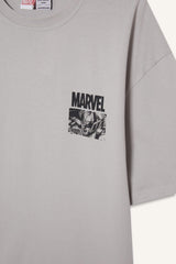 100% Cotton Marvel Avengers Boxy Fit Crew Neck Back Printed Short Sleeve T-Shirt