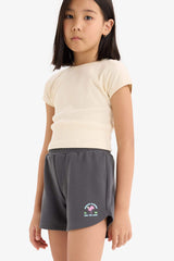 Girl Sweatshirt Fabric Shorts