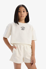 Girl Printed T-Shirt Shorts 2 Piece Set