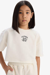 Girl Printed T-Shirt Shorts 2 Piece Set