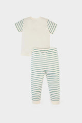 Baby Boy Striped Cotton 2 Piece Pajama Set