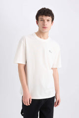 Boxy Fit Crew Neck Printed T-Shirt