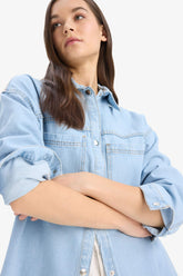 Denim Jacket with Snap Pockets