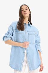 Denim Jacket with Snap Pockets