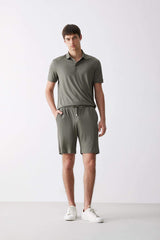 Regular Fit All-Direction Stretch Crinkle Bermuda Shorts