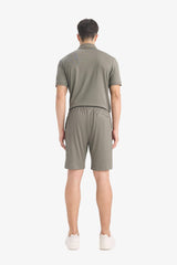 Regular Fit All-Direction Stretch Crinkle Bermuda Shorts