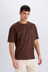 Oversize Fit Crew Neck Printed T-Shirt