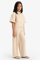 Girl Wide Leg Crinkle Trousers