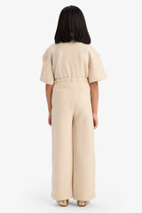 Girl Wide Leg Crinkle Trousers