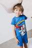 Baby Boy Superman Pajama Set Short Sleeve Combed Cotton Top and Elastic Waist Shorts