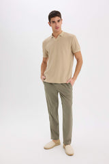 Regular Fit Polo Neck Short Sleeve T-Shirt