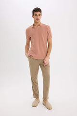 Regular Fit Polo Neck Short Sleeve T-Shirt