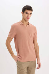 Regular Fit Polo Neck Short Sleeve T-Shirt