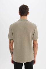 Regular Fit Polo Neck Short Sleeve T-Shirt