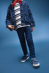 Baby Boy Elastic Waist Straight Leg Jeans