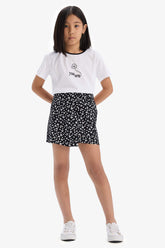Girl Short Sleeve T-Shirt Skort 2 Piece Set