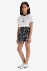 Girl Short Sleeve T-Shirt Skort 2 Piece Set