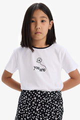 Girl Short Sleeve T-Shirt Skort 2 Piece Set