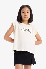 Girl Short Sleeve T-Shirt Skort 2 Piece Set