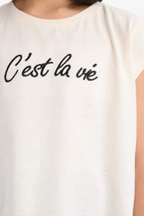 Girl Short Sleeve T-Shirt Skort 2 Piece Set