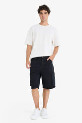 100% Cotton Cargo Fit Jean Bermuda Shorts