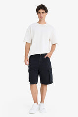 100% Cotton Cargo Fit Jean Bermuda Shorts