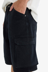 100% Cotton Cargo Fit Jean Bermuda Shorts