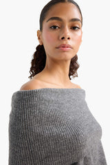 Regular Fit Off Shoulder Knitwear Pullover