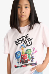 Girls Inside Out Relax Fit Crew Neck Short Sleeve T-Shirt