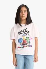 Girls Inside Out Relax Fit Crew Neck Short Sleeve T-Shirt