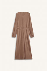 Regular Fit Crew Neck Pleat Dress