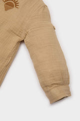 Baby Boy Crew Neck Embroidered Muslin Shirt