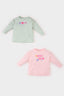 Baby Girl Newborn Crew Neck Printed 2 Piece T-Shirt