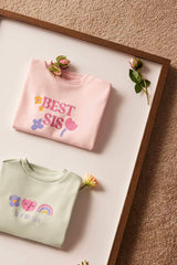 Baby Girl Newborn Crew Neck Printed 2 Piece T-Shirt