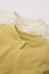 Baby Boy Newborn Vehicle Printed 2 Piece Zippered Jumpsuits