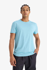 DeFactoFit Standard Fit Crew Neck Sports Short Sleeve T-Shirt