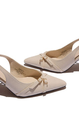 Woman Faux Leather Heeled Sandals