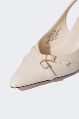 Woman Faux Leather Heeled Sandals