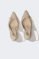 Woman Faux Leather Heeled Sandals