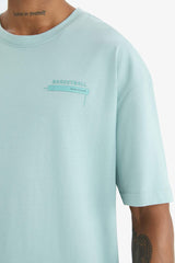 DeFactoFit Oversize Wide Mold Crew Neck Printed Sports Short Sleeve T-Shirt