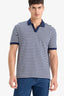 Regular Fit Polo Neck Short Sleeve Striped T-Shirt