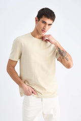 Regular Fit T-Shirt With A Round Neck And Short Sleeves