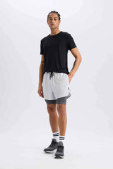 DeFactoFit Slim Fit Tight Cut Sports Shorts