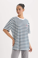 DeFactoFit Oversize Fit Slogan Printed Sports T-Shirt