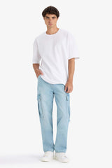 100% Cotton Relax Fit Straight Leg Jeans